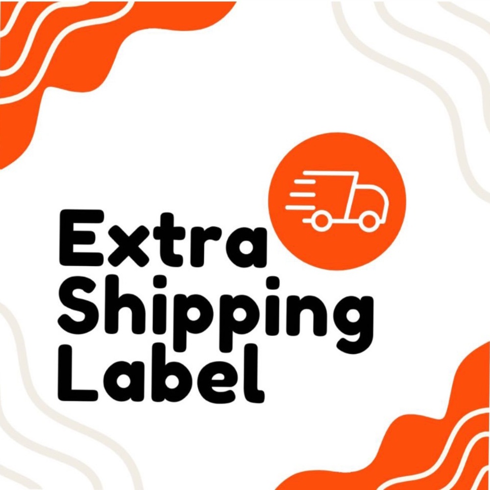 Extra Shipping Label - Orange and White